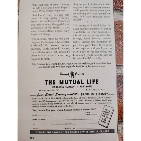 1950 "How Absent-Minded Can You Get!" Smirking Wife Holding Hubbys Vtg Print Ad - Picture 7 of 7